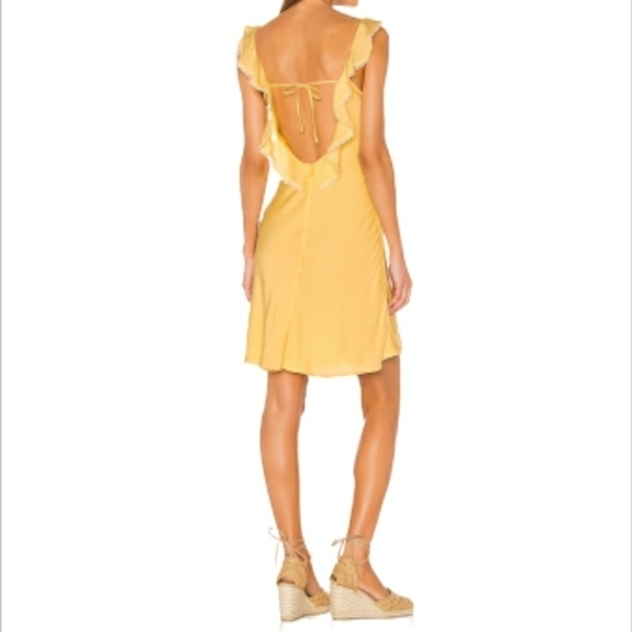 Lpa | REVOLVE YELLOW SCOOP BACK DRESS  NWT - Picture 11 of 12
